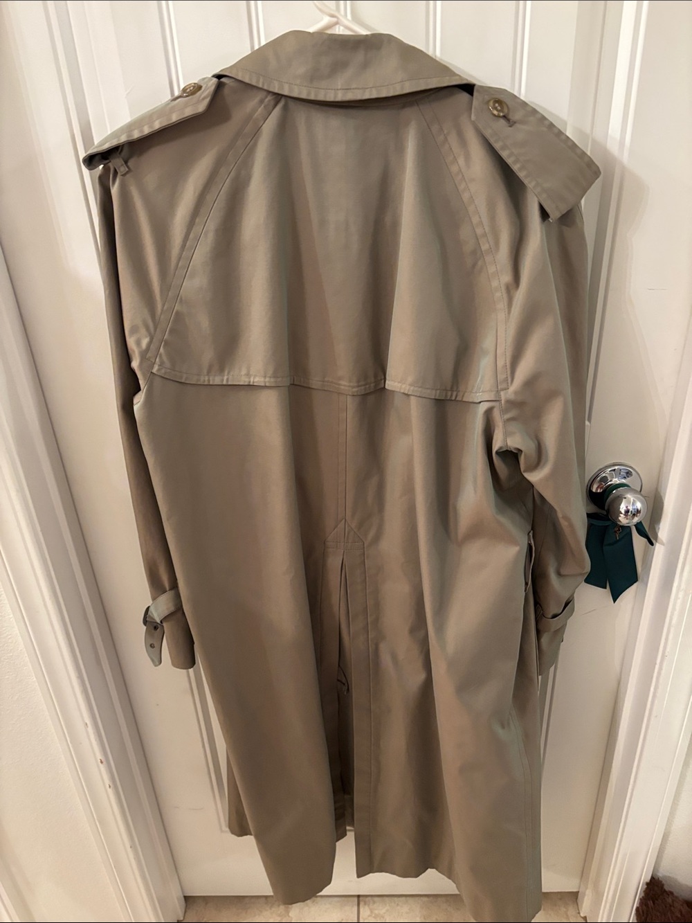 Burberry Khaki/Tan Double-Breasted Trench Coat - Picture 5 of 5